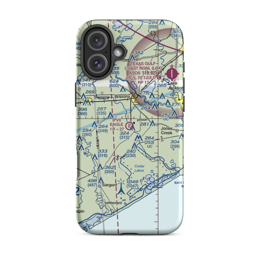 Eagle Air Park (BZT) VFR Sectional  Tough iPhone Case iPhone 16 Plus model shown