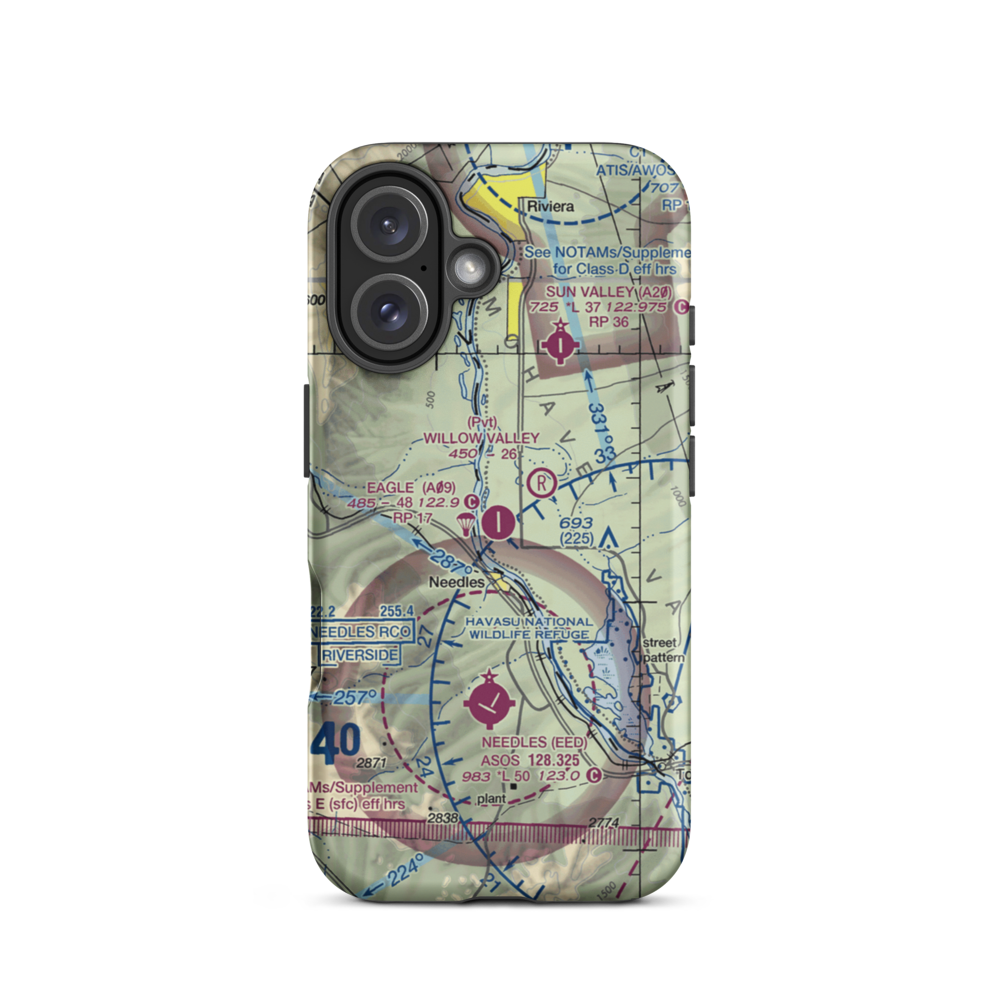 Eagle Airpark (A09) VFR Sectional  Tough iPhone Case iPhone 16 model shown
