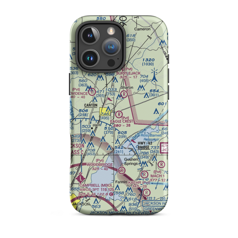 Eagle Crest Estates Airport (7MS1) VFR Sectional  Tough iPhone Case iPhone 16 Pro Max model shown