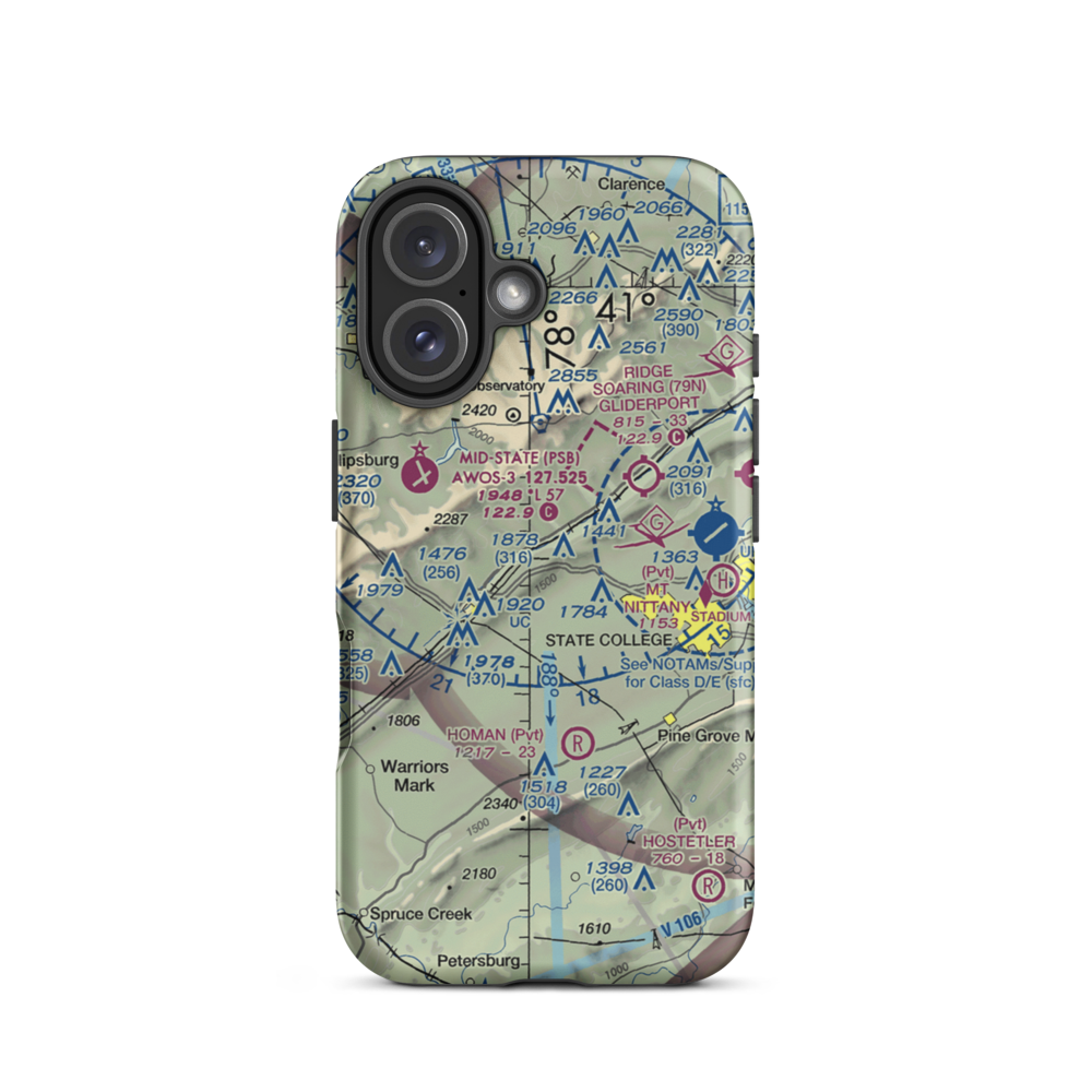 Eagle Field (09PA) VFR Sectional  Tough iPhone Case iPhone 16 model shown