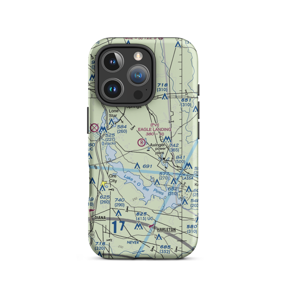 Eagle Landing Airport (61TA) VFR Sectional  Tough iPhone Case iPhone 16 Pro model shown