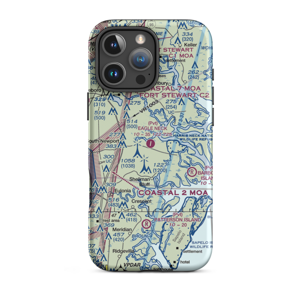 Eagle Neck Airport (1GA0) VFR Sectional  Tough iPhone Case iPhone 16 Pro Max model shown