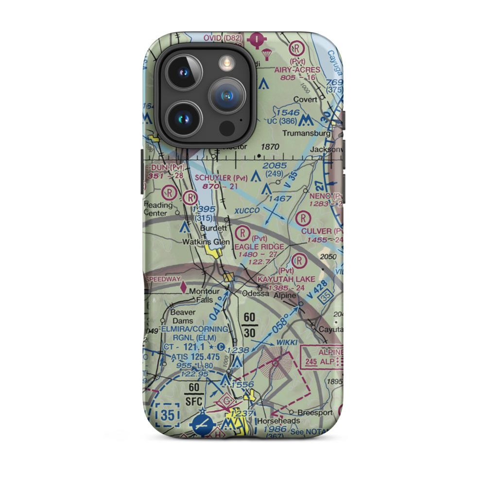Eagle Ridge Airport (NK09) VFR Sectional  Tough iPhone Case iPhone 16 Pro Max model shown