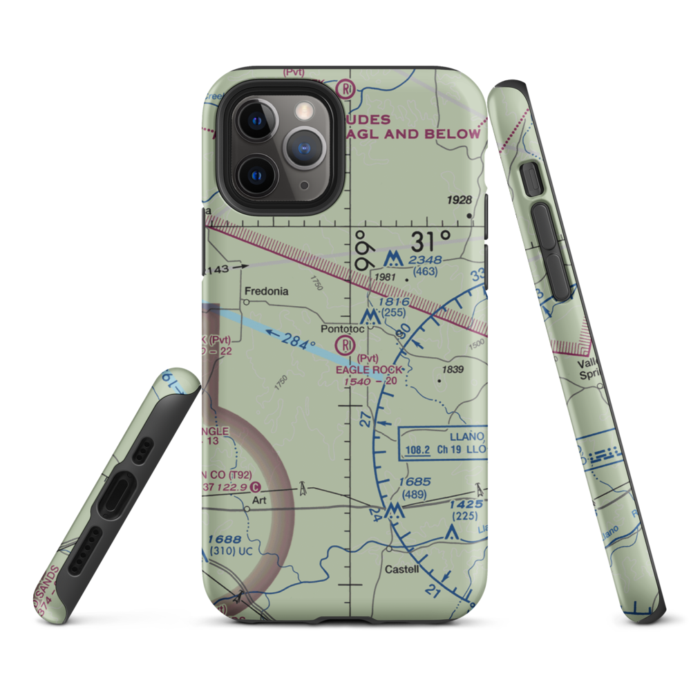 Eagle Rock Ranch Airport (3XA7) VFR Sectional  Tough iPhone Case iPhone 11 Pro model shown