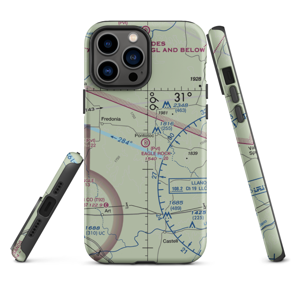 Eagle Rock Ranch Airport (3XA7) VFR Sectional  Tough iPhone Case iPhone 13 Pro Max model shown