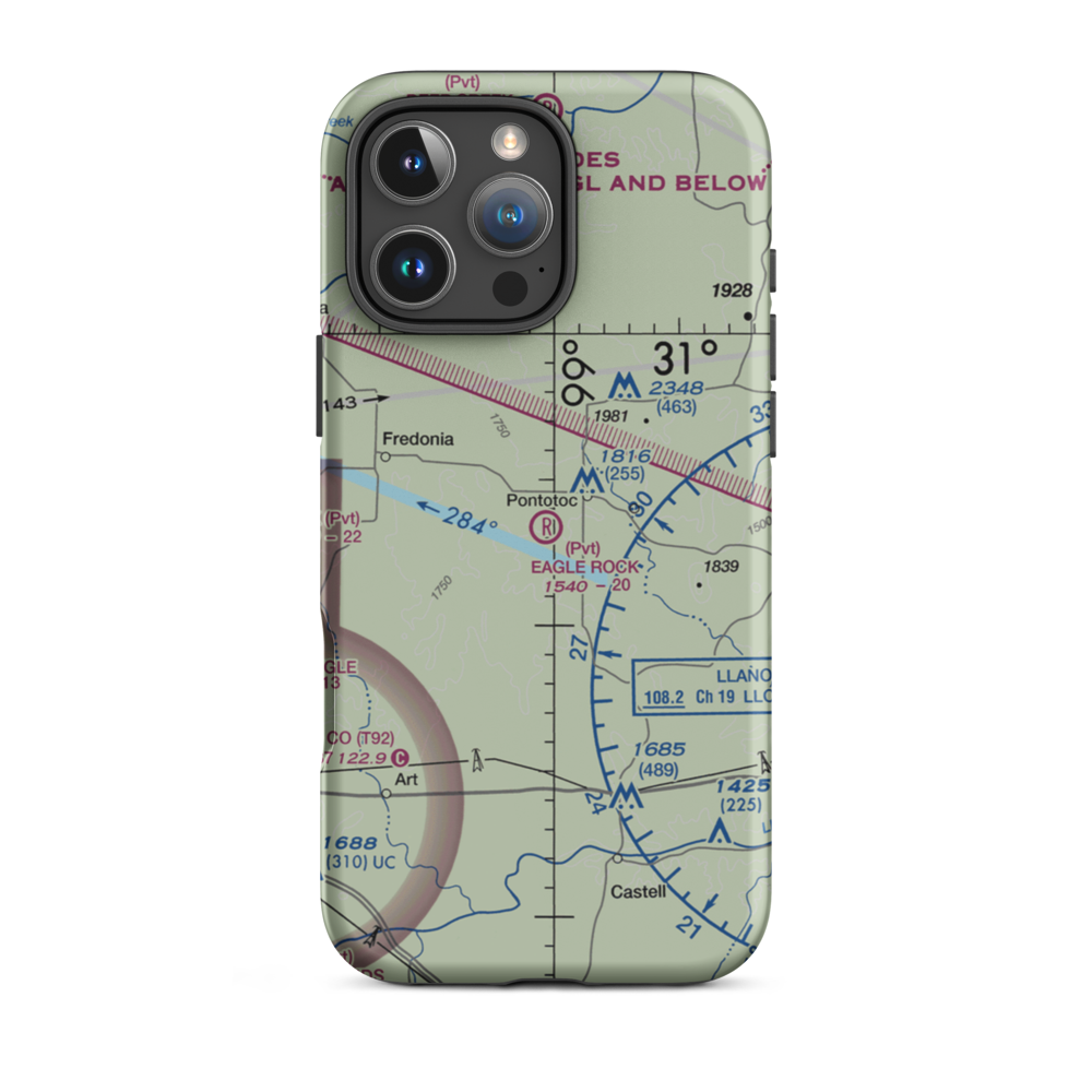 Eagle Rock Ranch Airport (3XA7) VFR Sectional  Tough iPhone Case iPhone 16 Pro Max model shown