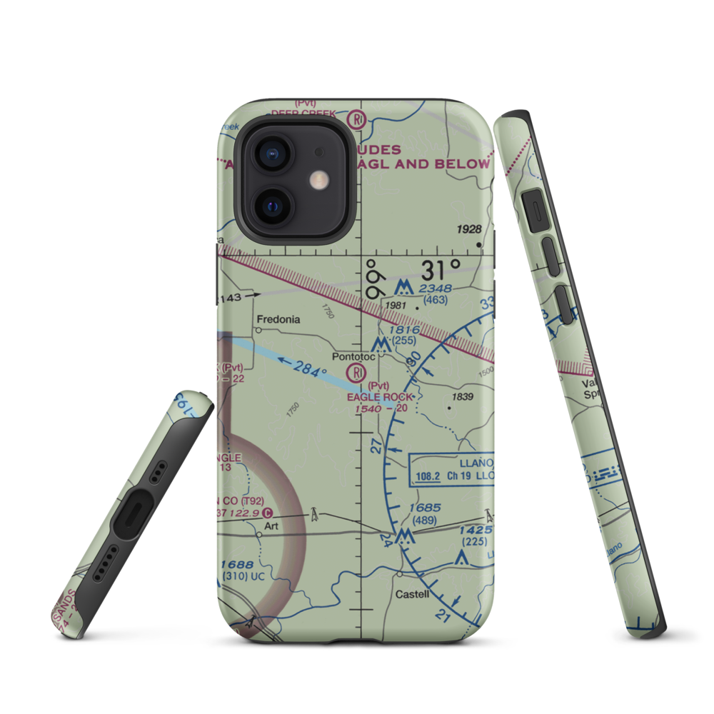 Eagle Rock Ranch Airport (3XA7) VFR Sectional  Tough iPhone Case iPhone 12 model shown