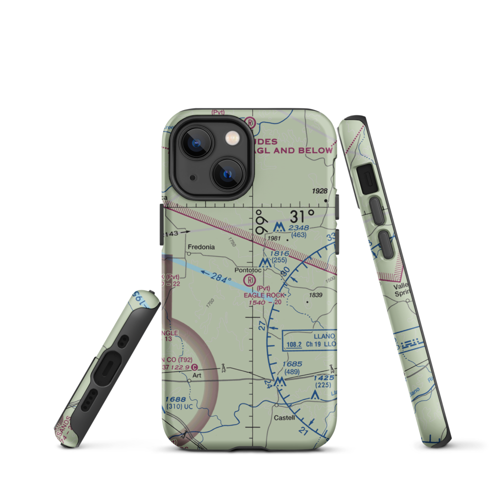 Eagle Rock Ranch Airport (3XA7) VFR Sectional  Tough iPhone Case iPhone 13 mini model shown
