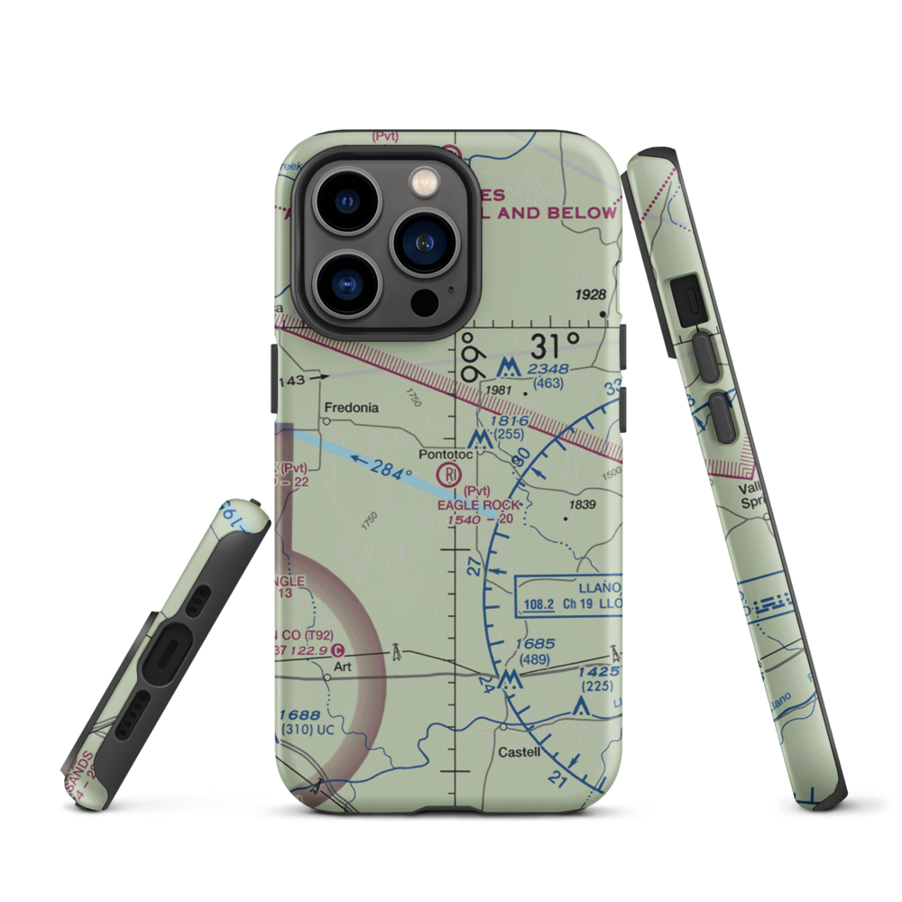 Eagle Rock Ranch Airport (3XA7) VFR Sectional  Tough iPhone Case iPhone 13 Pro model shown