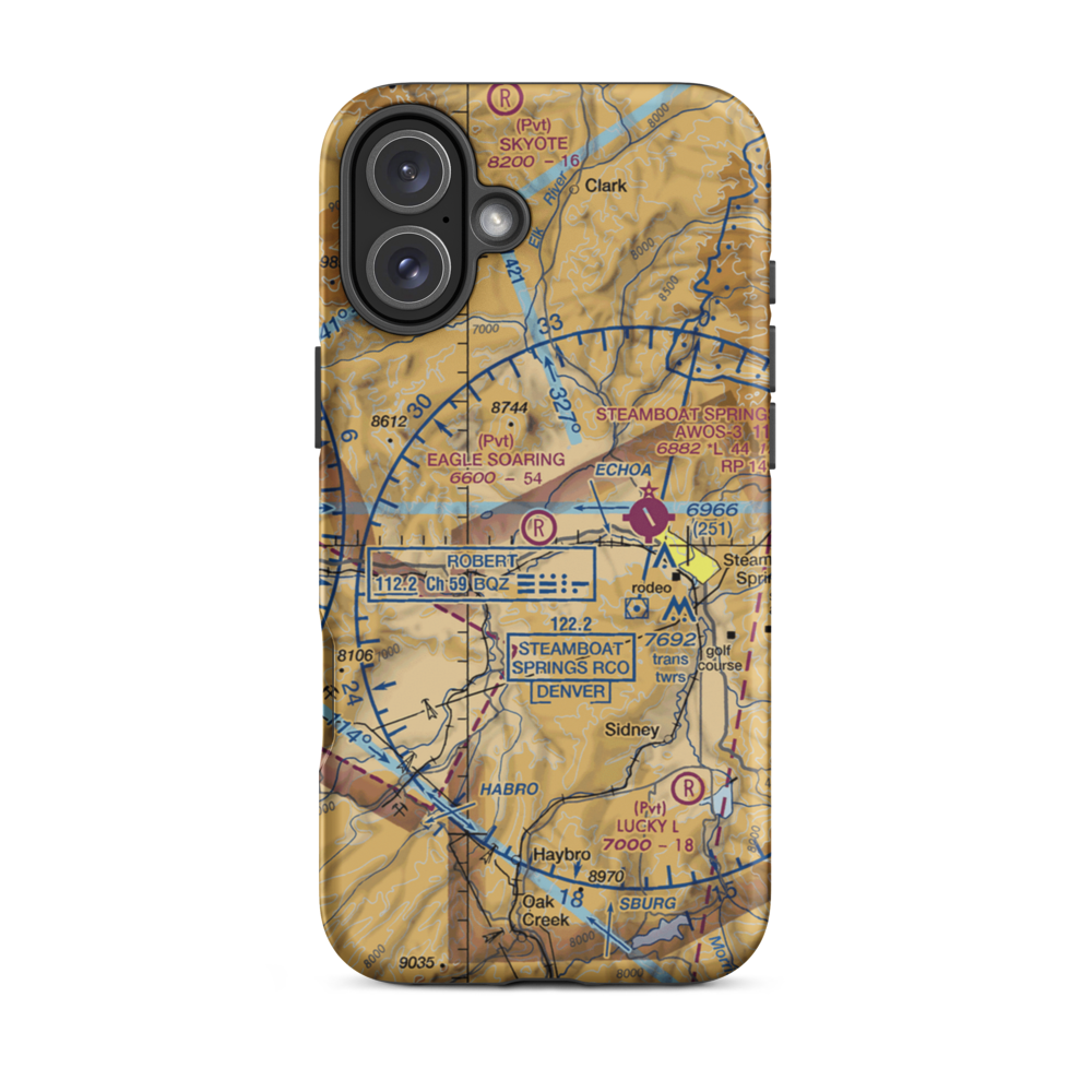 Eagle Soaring Airport (1CD4) VFR Sectional  Tough iPhone Case iPhone 16 Plus model shown