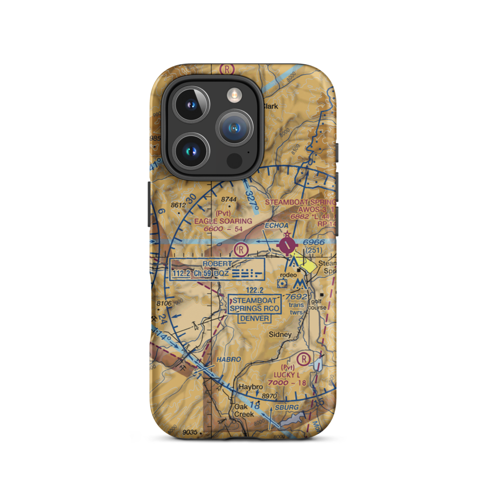 Eagle Soaring Airport (1CD4) VFR Sectional  Tough iPhone Case iPhone 16 Pro model shown