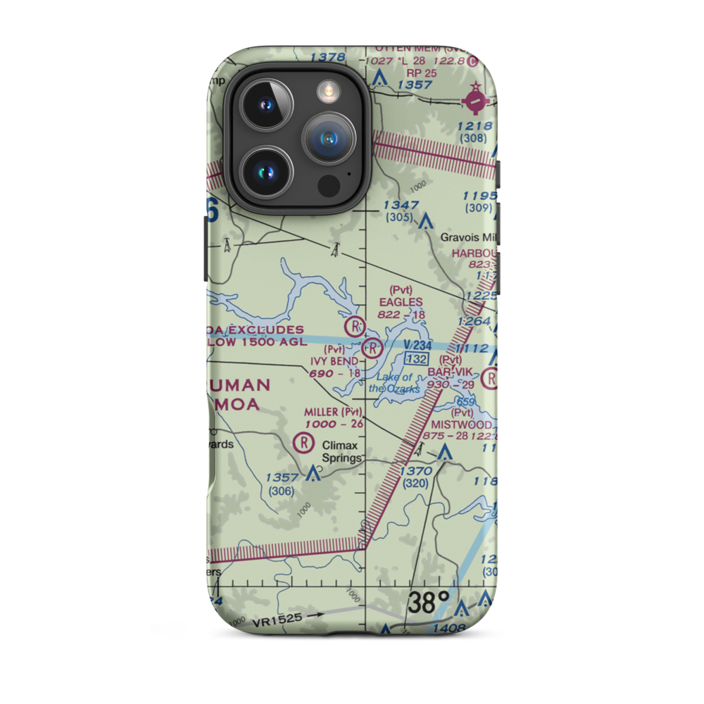 Eagle's Landing Airport (MU11) VFR Sectional  Tough iPhone Case iPhone 16 Pro Max model shown