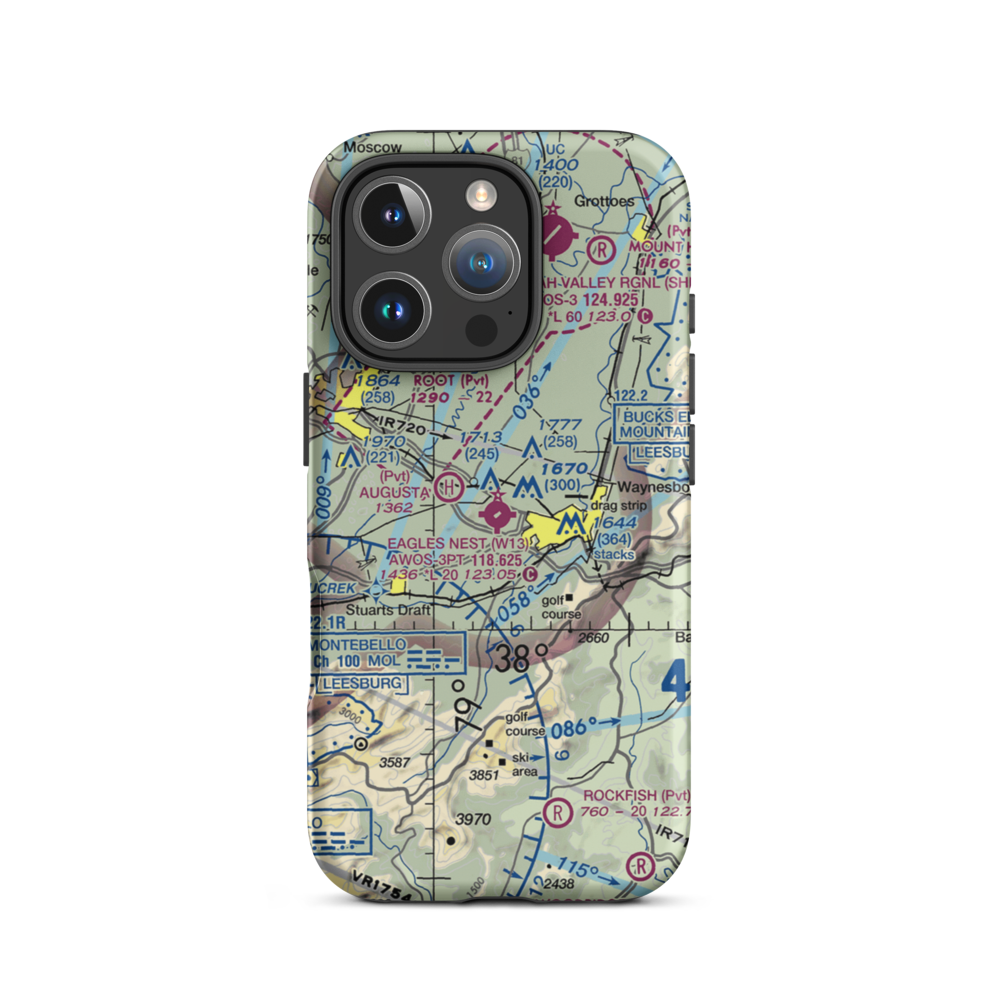 Eagle's Nest Airport (W13) VFR Sectional  Tough iPhone Case iPhone 16 Pro model shown