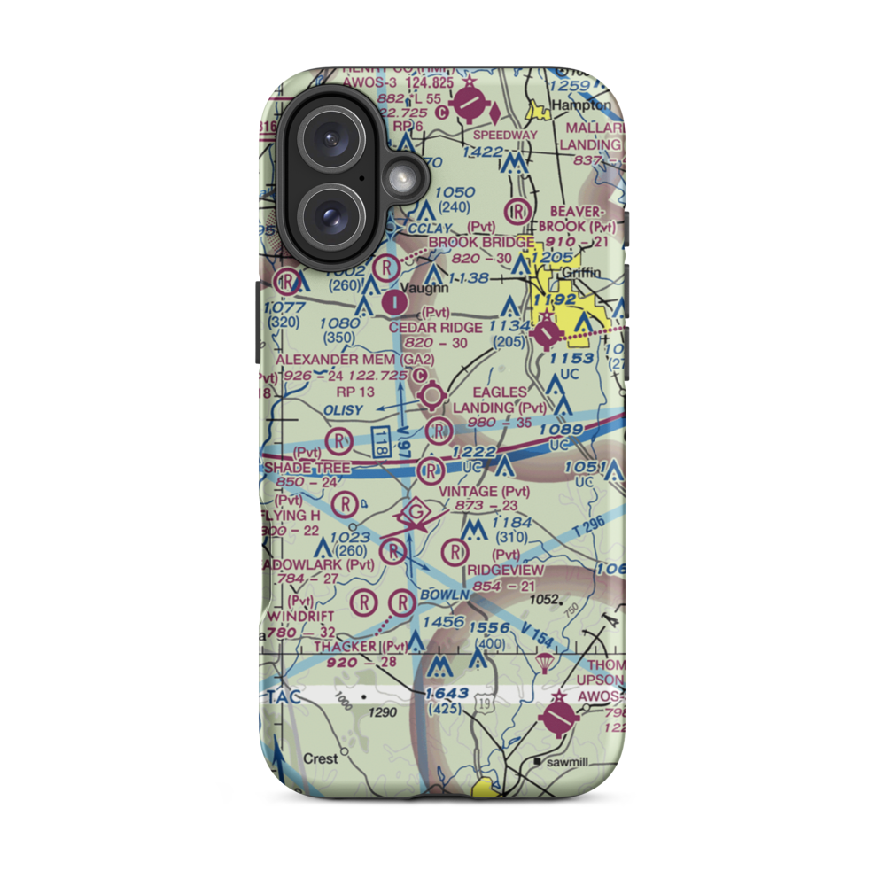 Eagles Landing Airport (5GA3) VFR Sectional  Tough iPhone Case iPhone 16 Plus model shown