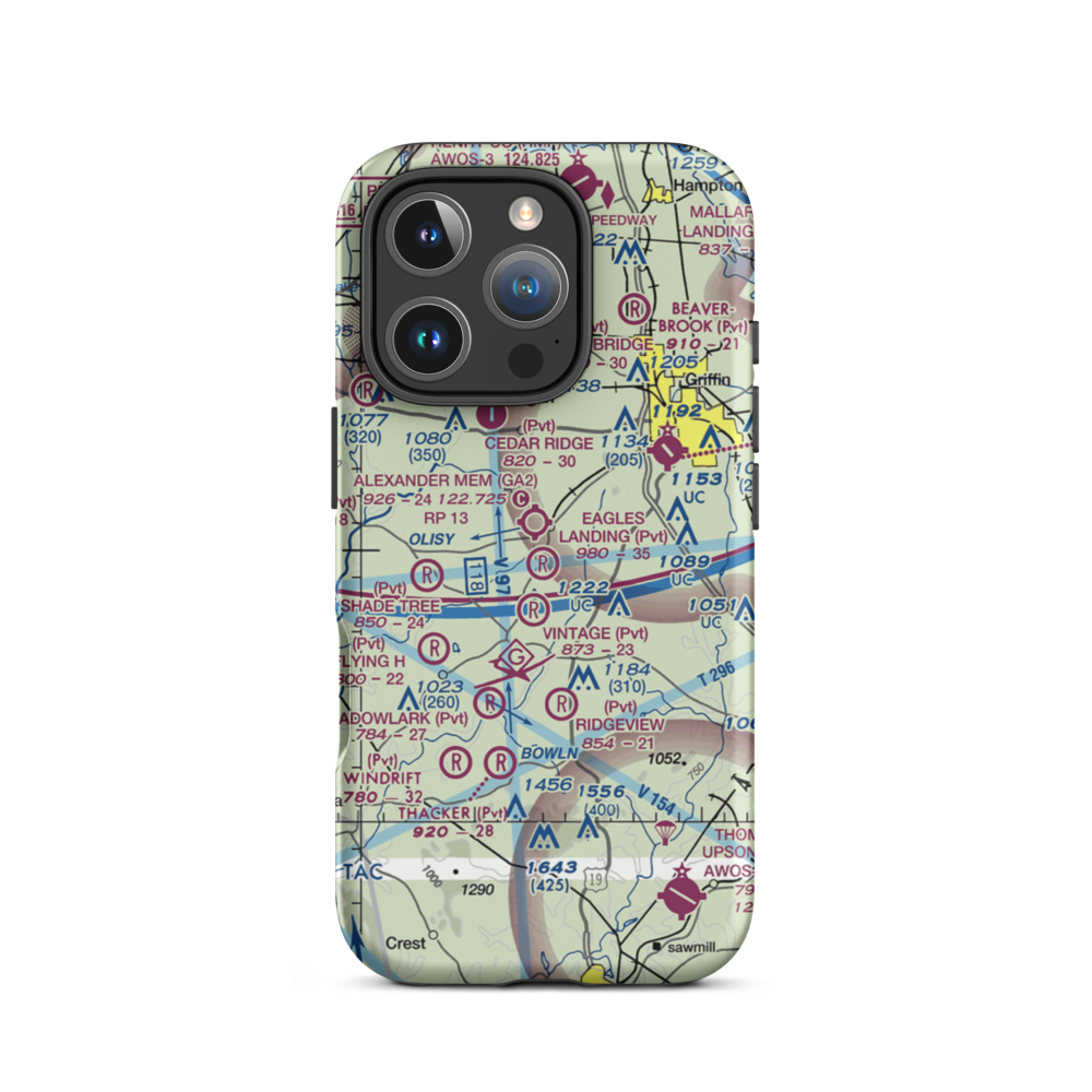 Eagles Landing Airport (5GA3) VFR Sectional  Tough iPhone Case iPhone 16 Pro model shown