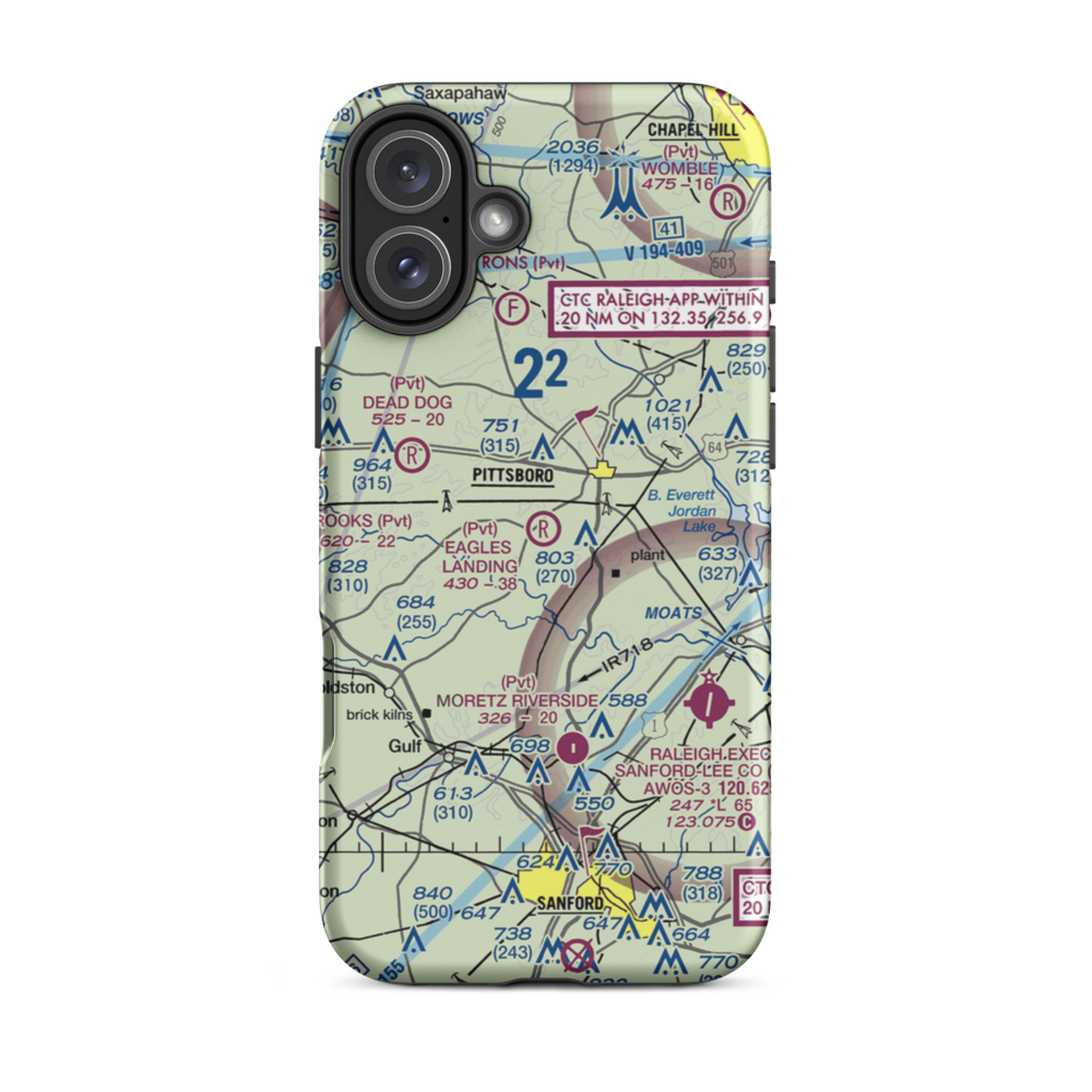 Eagles Landing Airport (9NC8) VFR Sectional  Tough iPhone Case iPhone 16 Plus model shown