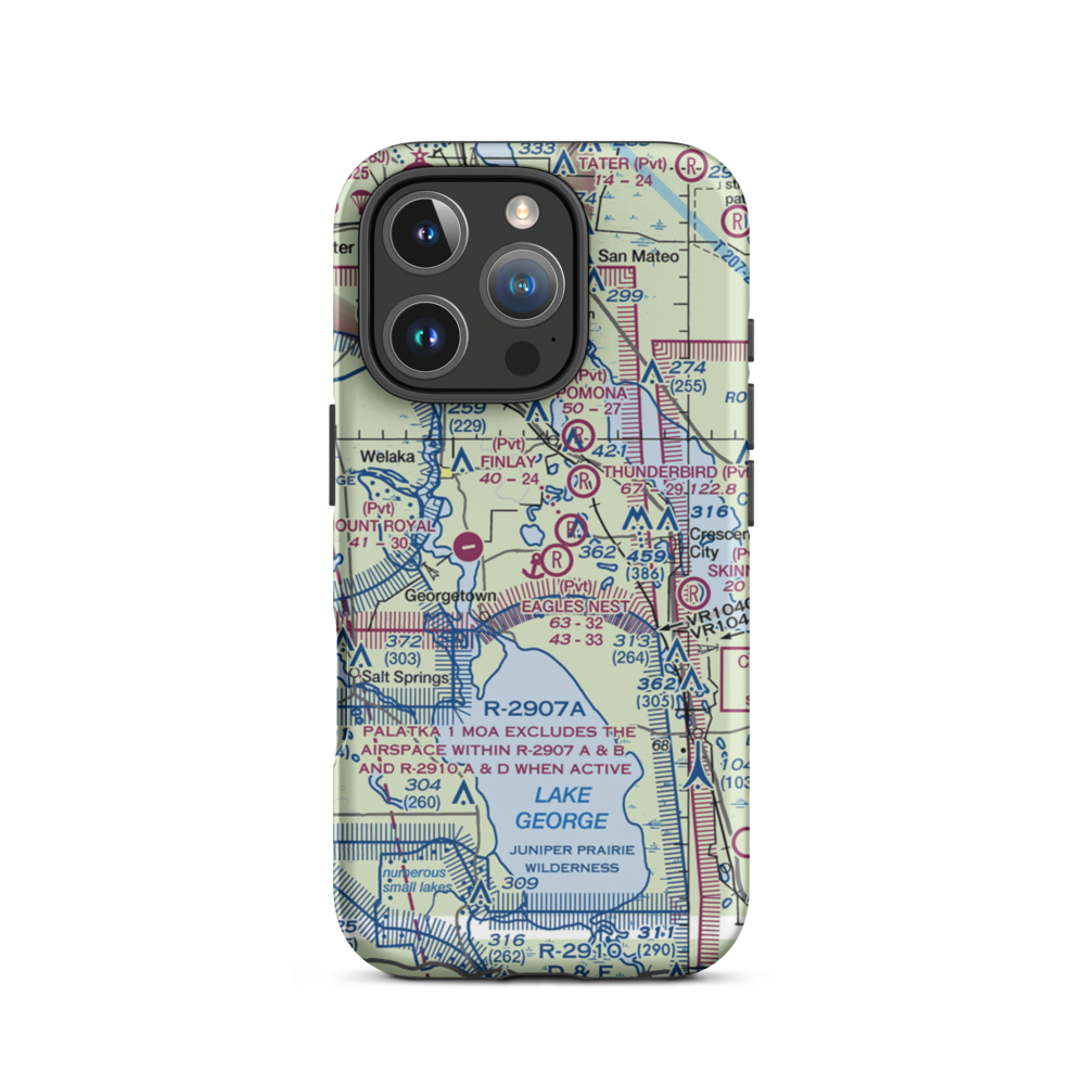 Eagles Nest Aerodrome (FD44) VFR Sectional  Tough iPhone Case iPhone 16 Pro model shown