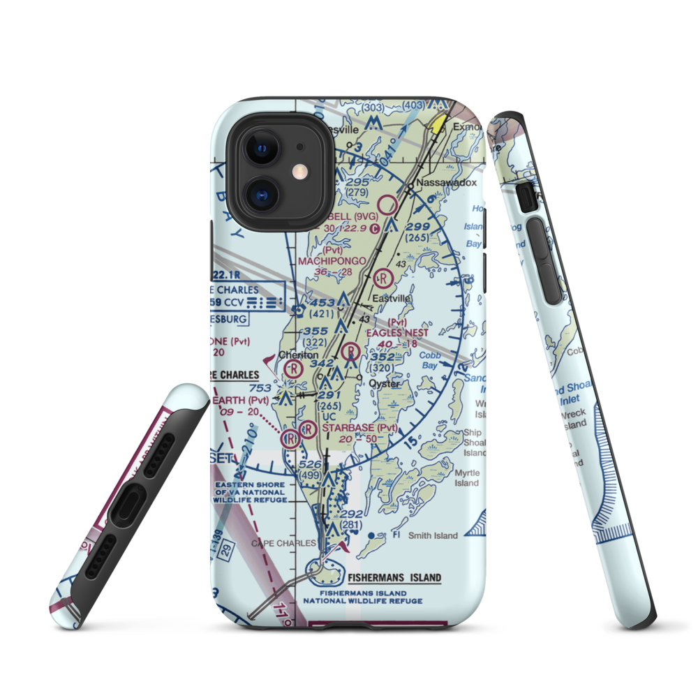 Eagles Nest Airport (21VA) VFR Sectional  Tough iPhone Case iPhone 11 model shown