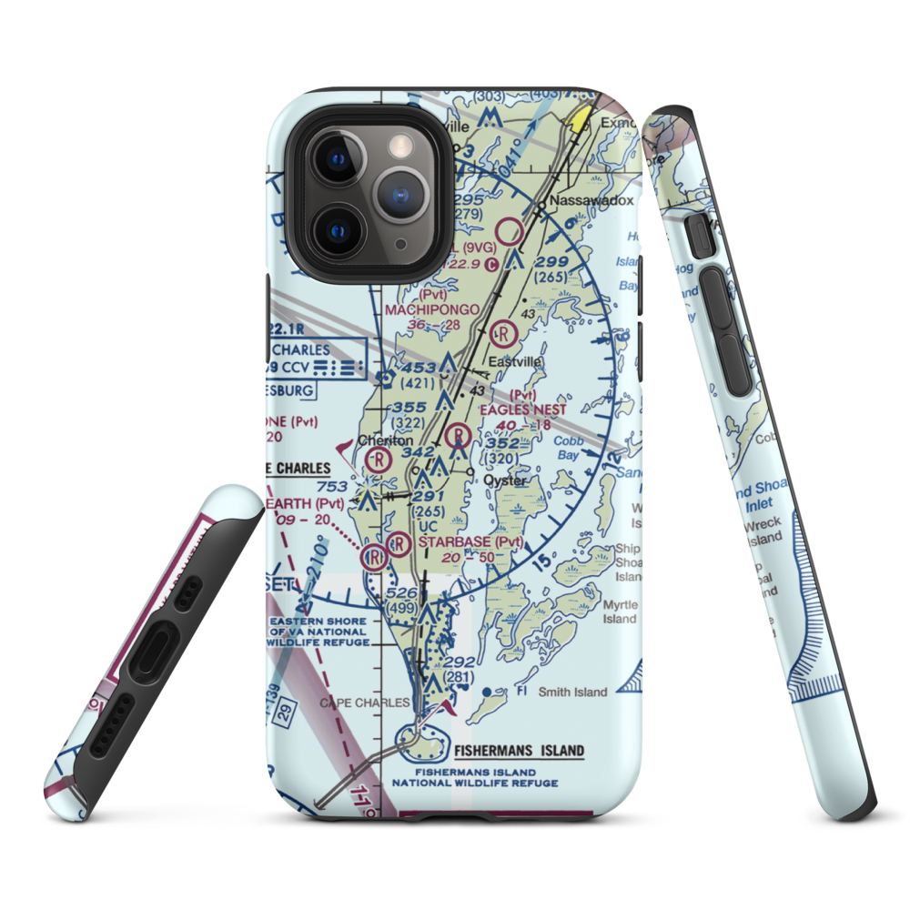 Eagles Nest Airport (21VA) VFR Sectional  Tough iPhone Case iPhone 11 Pro model shown