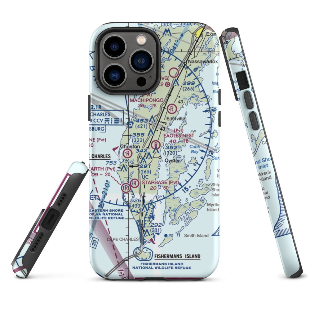 Eagles Nest Airport (21VA) VFR Sectional  Tough iPhone Case iPhone 13 Pro Max model shown