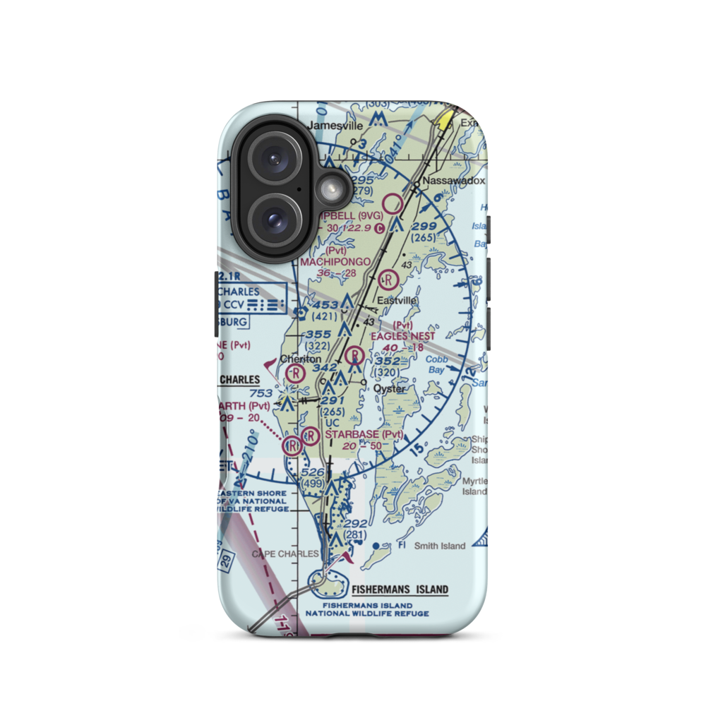 Eagles Nest Airport (21VA) VFR Sectional  Tough iPhone Case iPhone 16 model shown