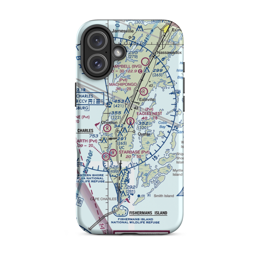 Eagles Nest Airport (21VA) VFR Sectional  Tough iPhone Case iPhone 16 Plus model shown