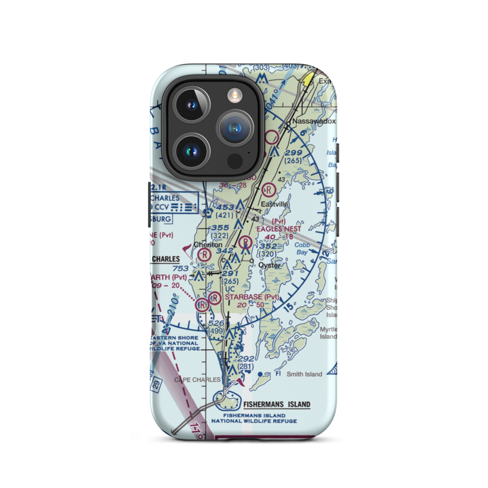 Eagles Nest Airport (21VA) VFR Sectional  Tough iPhone Case iPhone 16 Pro model shown