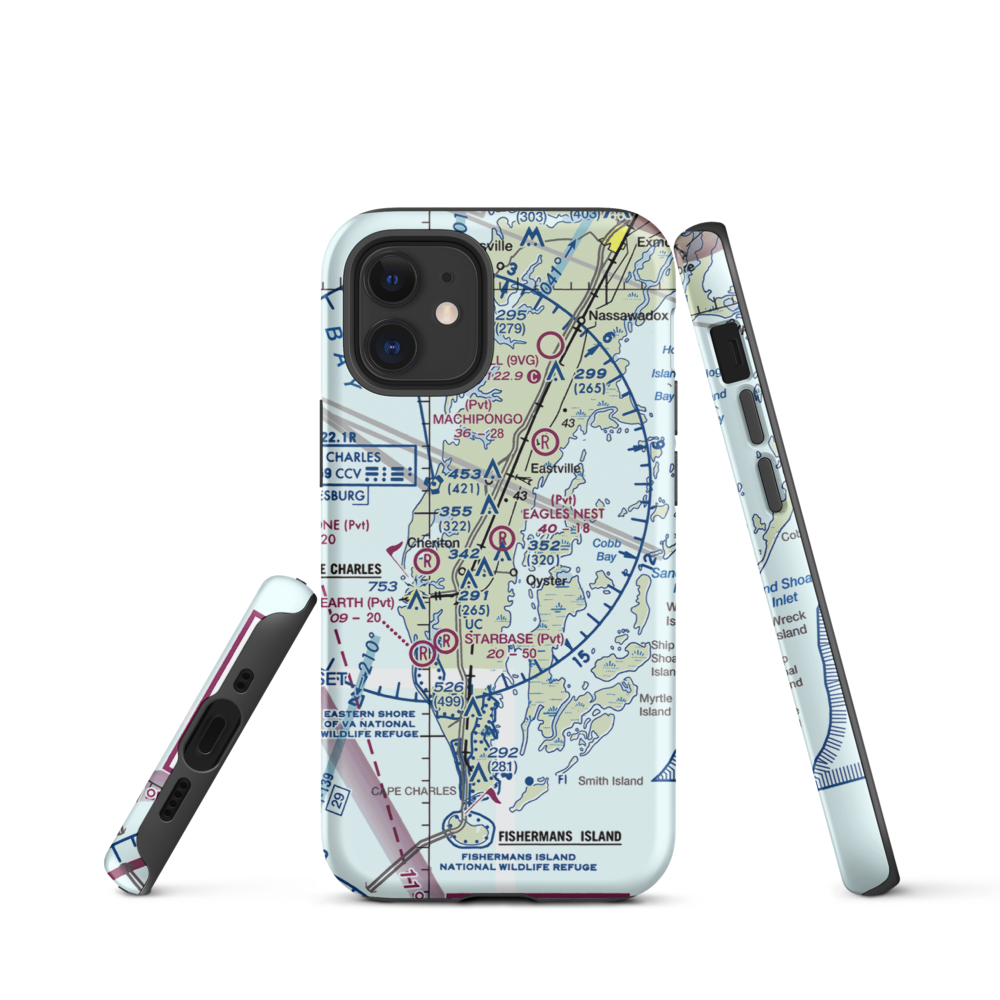 Eagles Nest Airport (21VA) VFR Sectional  Tough iPhone Case iPhone 12 mini model shown