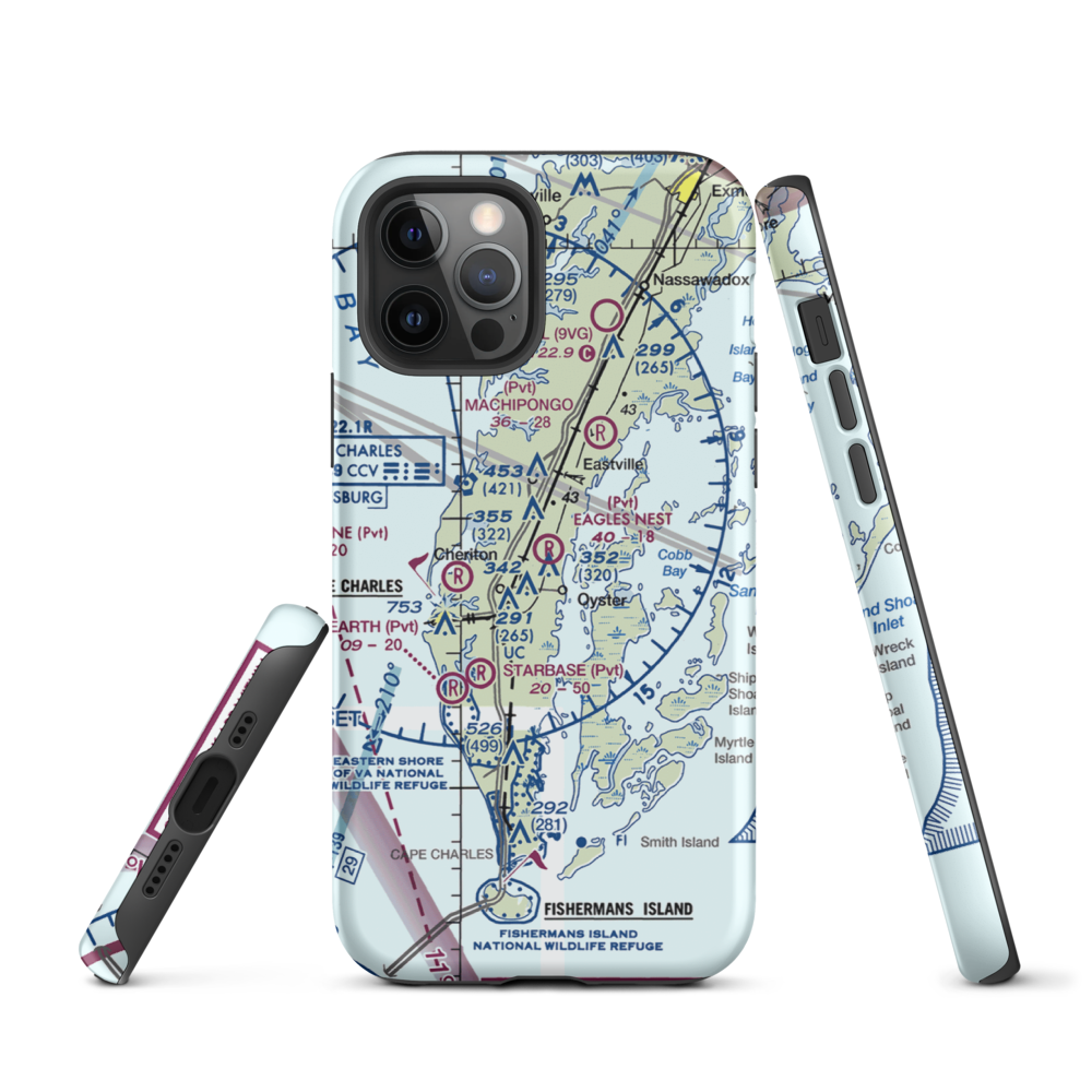 Eagles Nest Airport (21VA) VFR Sectional  Tough iPhone Case iPhone 12 Pro model shown