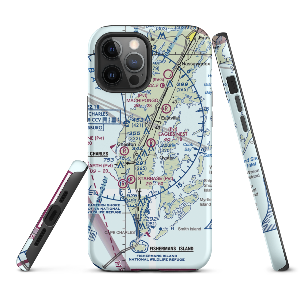 Eagles Nest Airport (21VA) VFR Sectional  Tough iPhone Case iPhone 12 Pro Max model shown