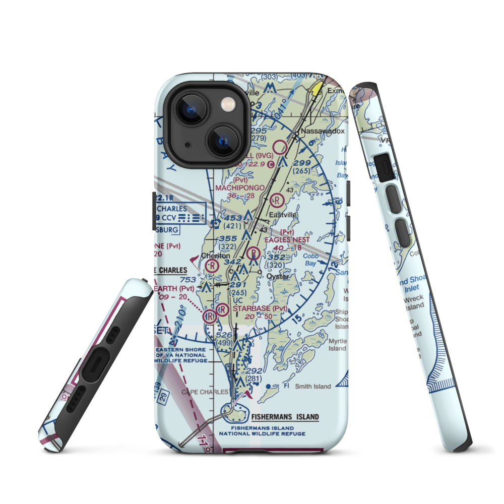 Eagles Nest Airport (21VA) VFR Sectional  Tough iPhone Case iPhone 13 model shown