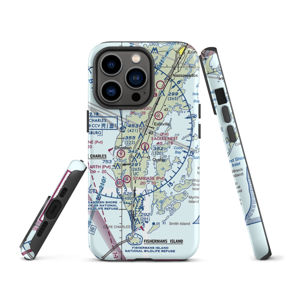 Eagles Nest Airport (21VA) VFR Sectional  Tough iPhone Case iPhone 13 Pro model shown