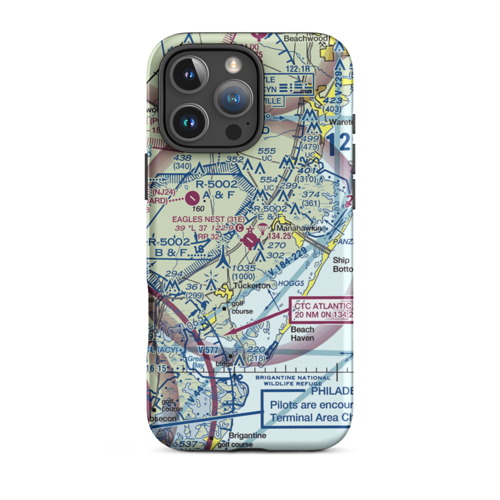 Eagles Nest Airport (31E) VFR Sectional  Tough iPhone Case iPhone 16 Pro Max model shown