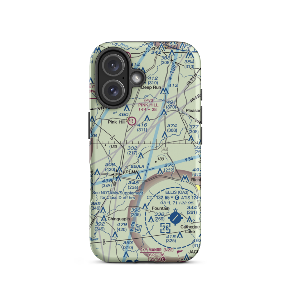 Eagles Nest Airport (6N9) VFR Sectional  Tough iPhone Case iPhone 16 model shown