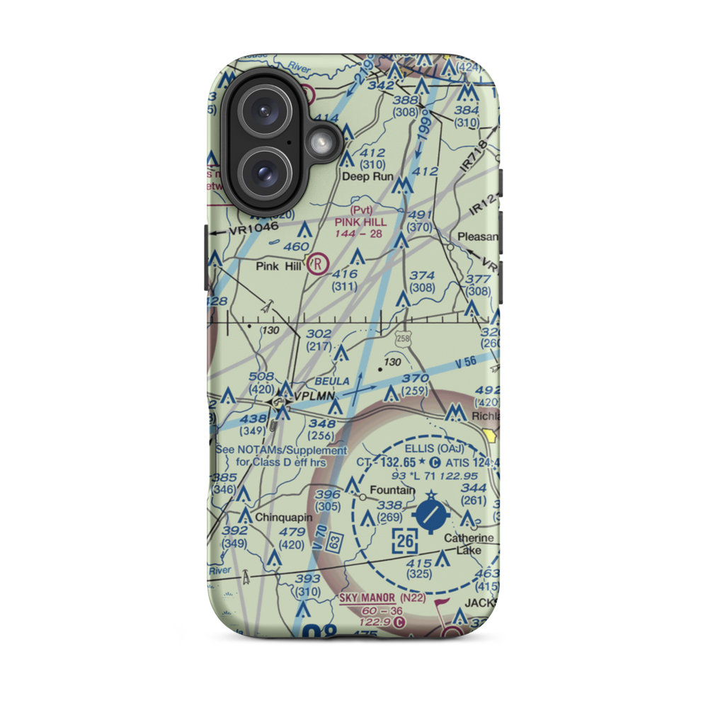 Eagles Nest Airport (6N9) VFR Sectional  Tough iPhone Case iPhone 16 Plus model shown