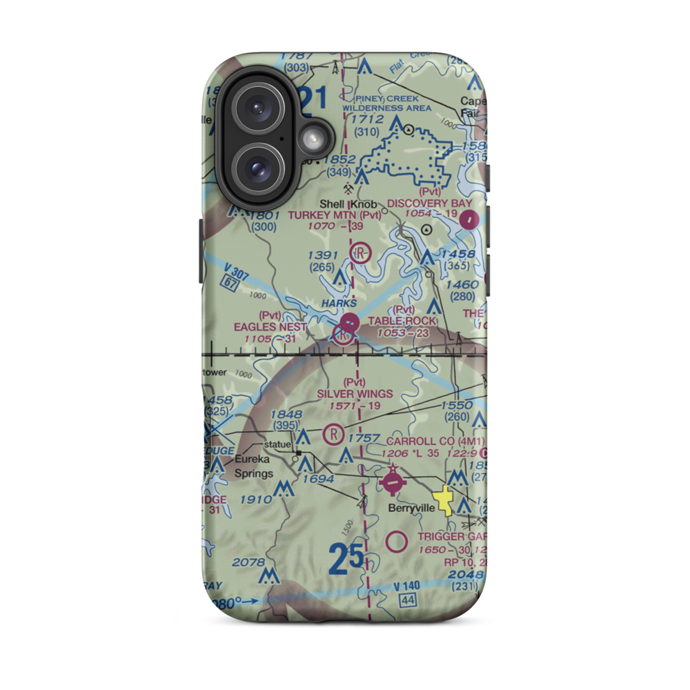 Eagles Nest Airport (MU98) VFR Sectional  Tough iPhone Case iPhone 16 Plus model shown