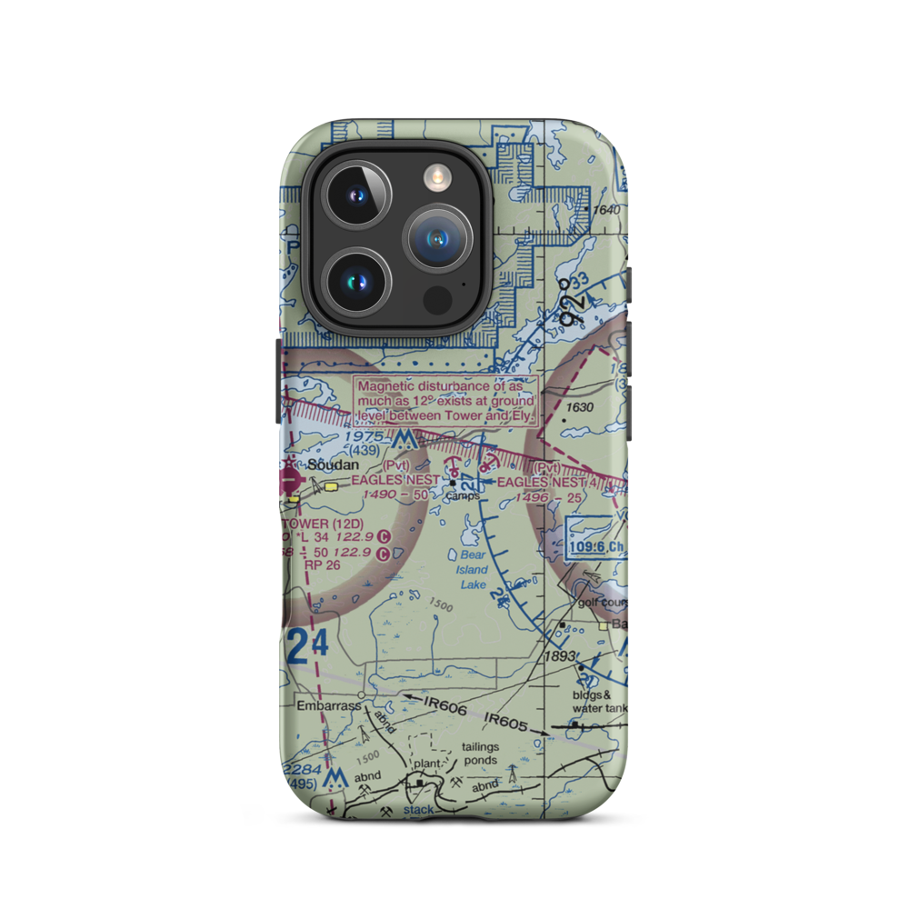 Eagles Nest Seaplane Base (7MN2) VFR Sectional  Tough iPhone Case iPhone 16 Pro model shown