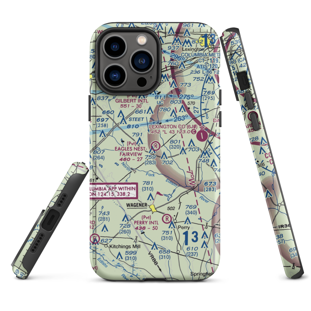 Eagles Nest-Fairview Airpark (SC23) VFR Sectional  Tough iPhone Case iPhone 13 Pro Max model shown