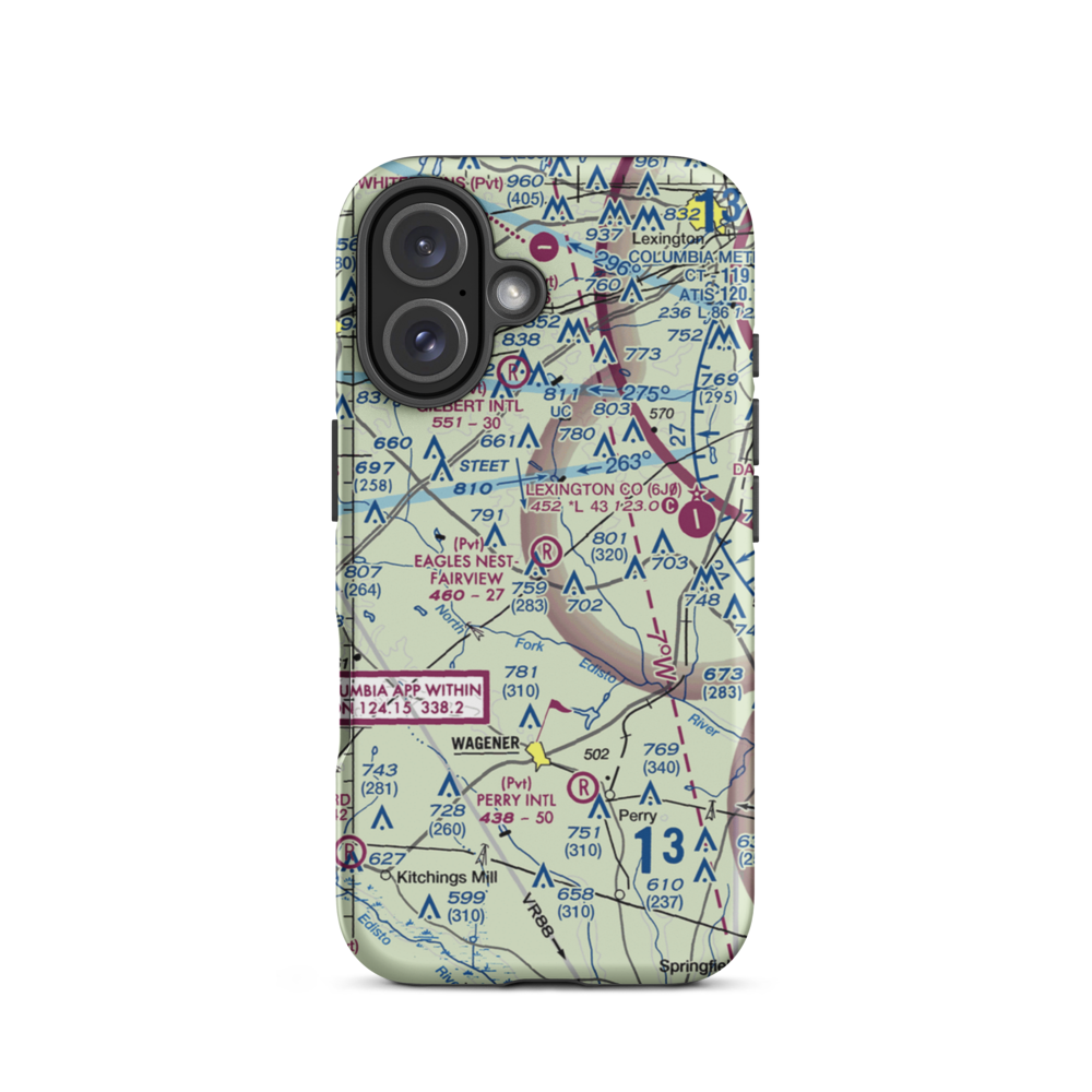 Eagles Nest-Fairview Airpark (SC23) VFR Sectional  Tough iPhone Case iPhone 16 model shown