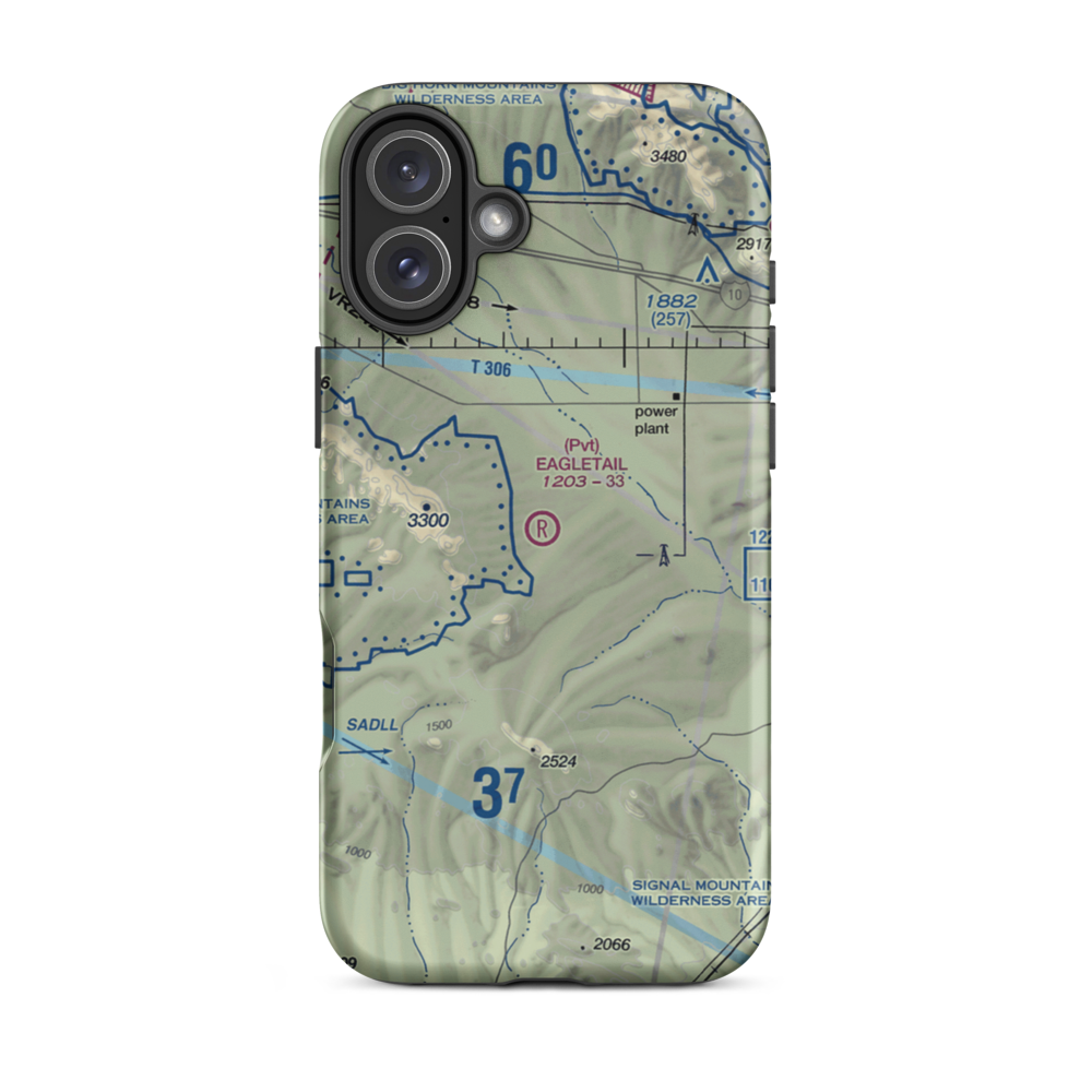 Eagletail Ranch Airport (99AZ) VFR Sectional  Tough iPhone Case iPhone 16 Plus model shown