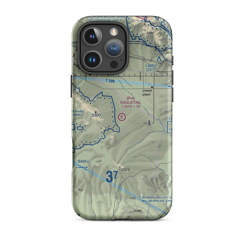 Eagletail Ranch Airport (99AZ) VFR Sectional  Tough iPhone Case iPhone 16 Pro Max model shown