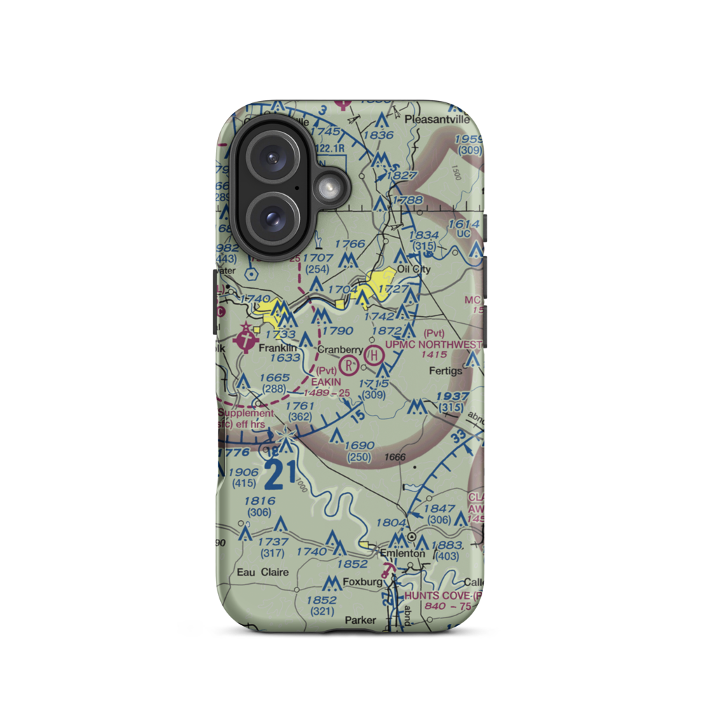 Eakin Airport (11PN) VFR Sectional  Tough iPhone Case iPhone 16 model shown