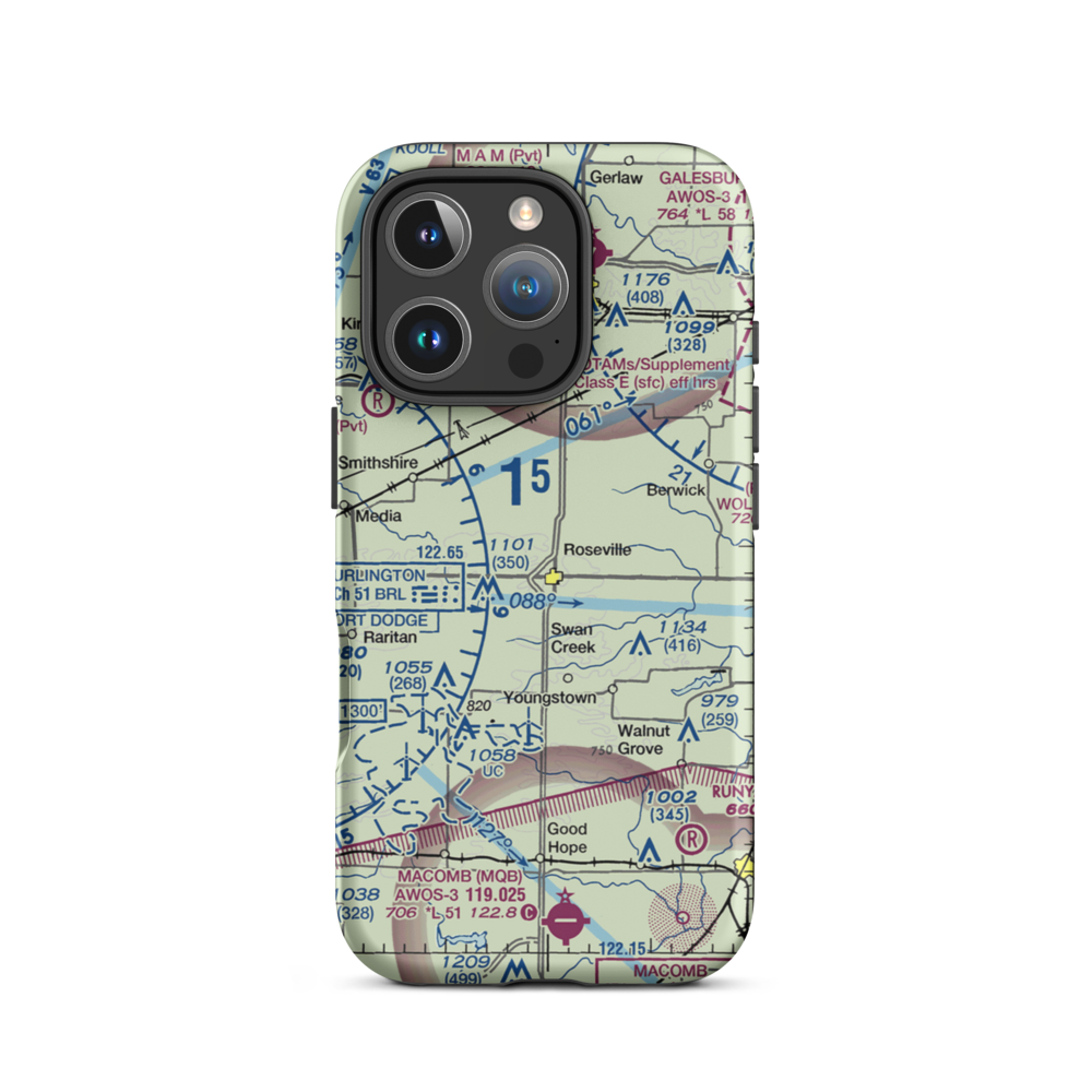 Earp Airport (3IS2) VFR Sectional  Tough iPhone Case iPhone 16 Pro model shown