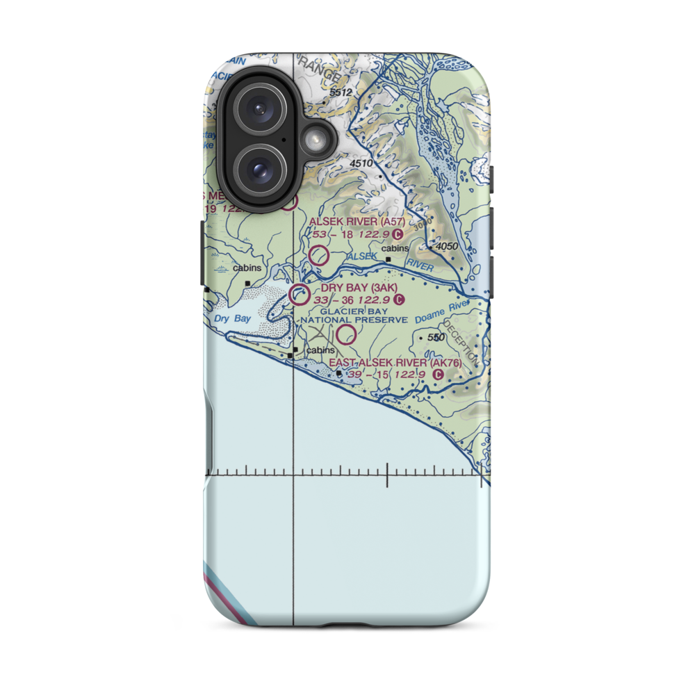 East Alsek River Airport (AK76) VFR Sectional  Tough iPhone Case iPhone 16 Plus model shown