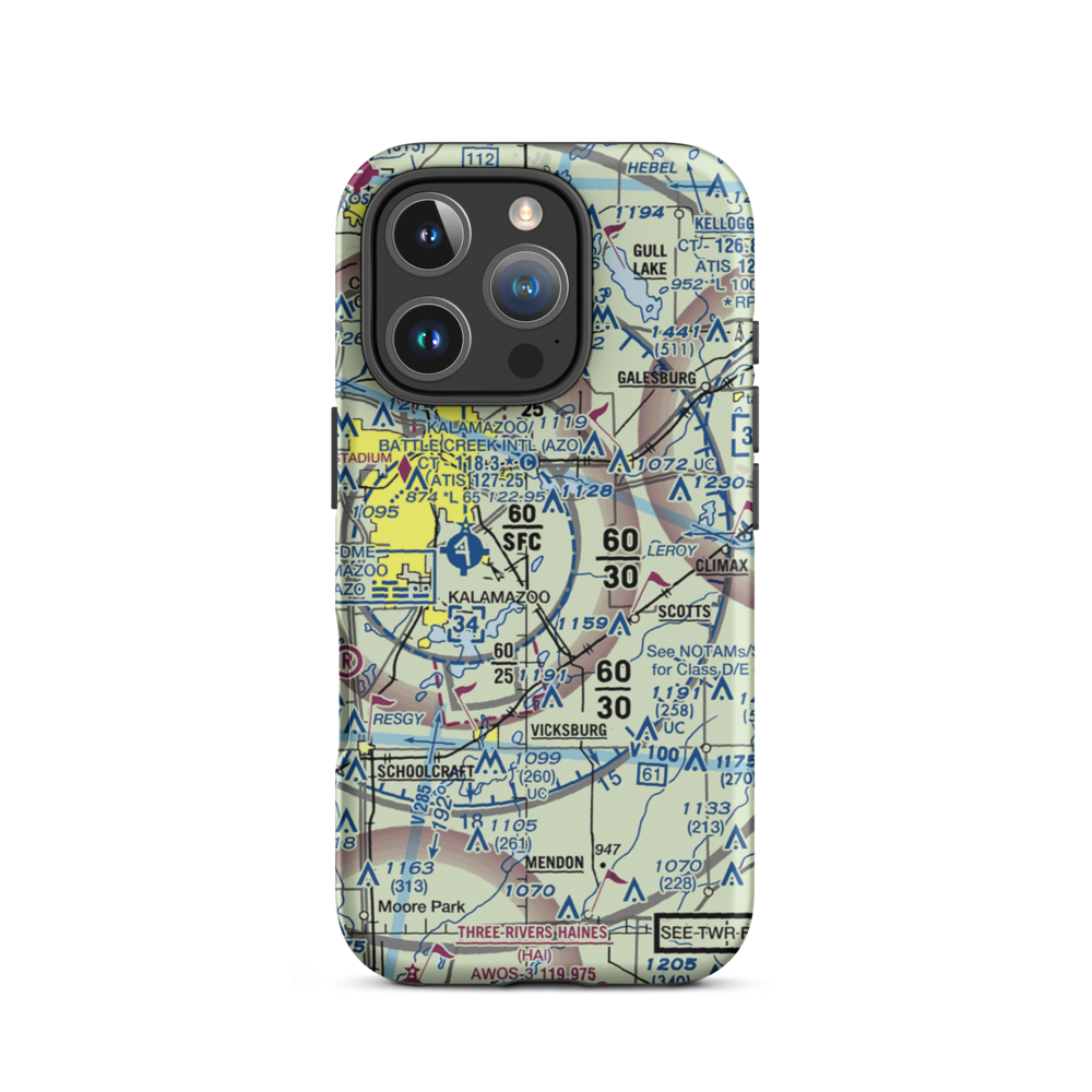 East Lake Airport (66MI) VFR Sectional  Tough iPhone Case iPhone 16 Pro model shown