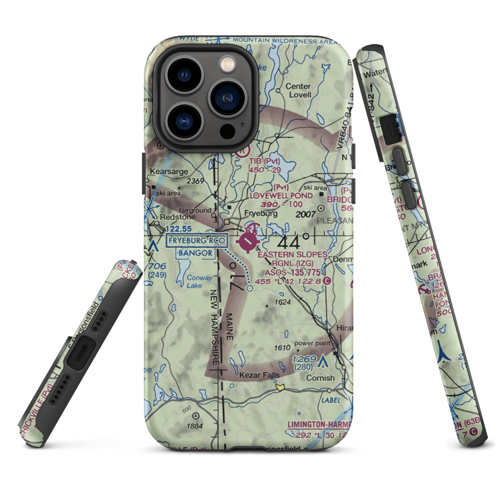 Eastern Slopes Regional Airport (IZG) VFR Sectional  Tough iPhone Case iPhone 13 Pro Max model shown