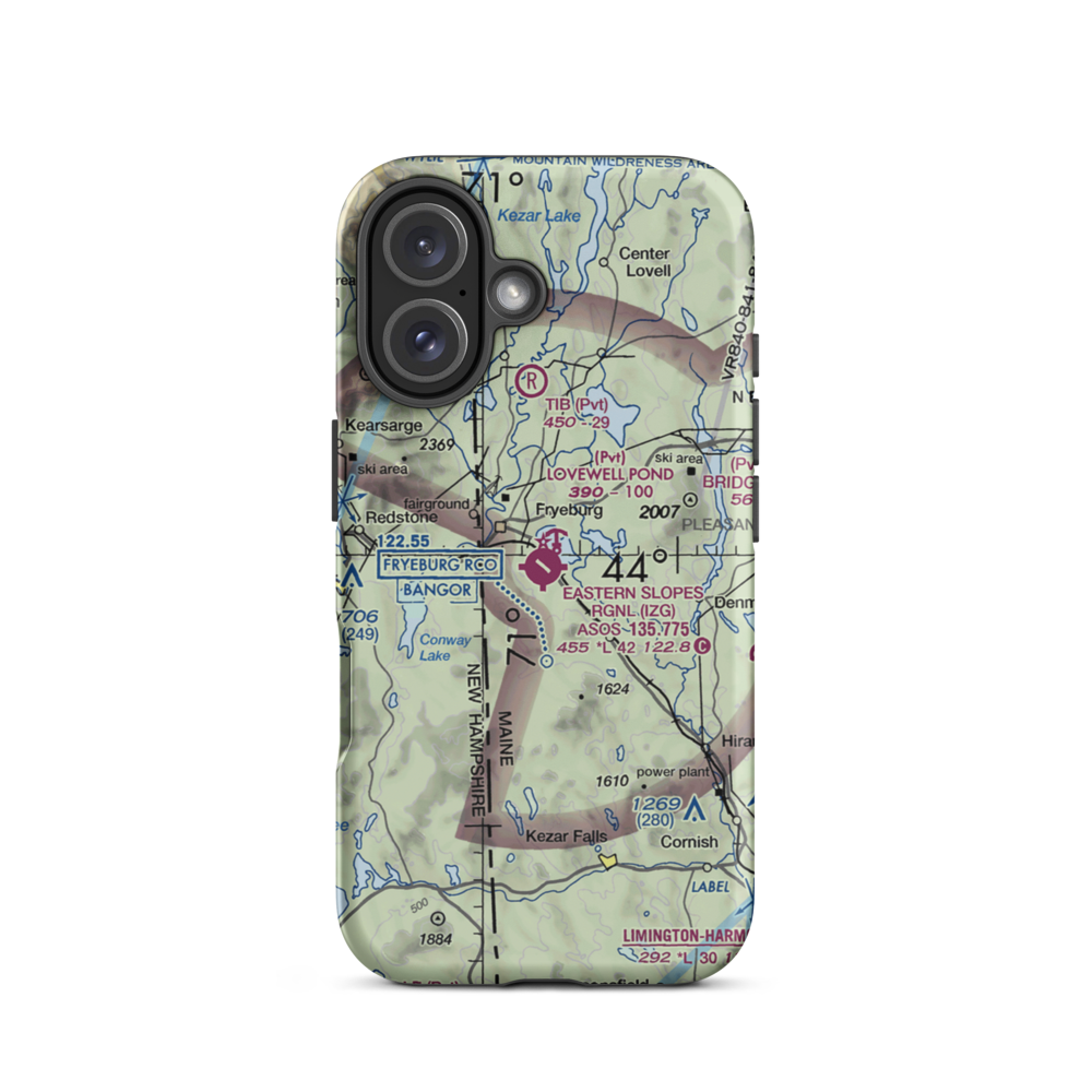 Eastern Slopes Regional Airport (IZG) VFR Sectional  Tough iPhone Case iPhone 16 model shown