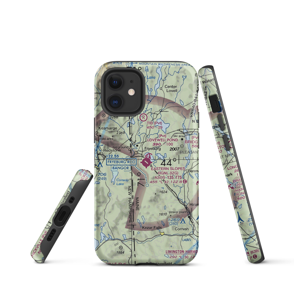 Eastern Slopes Regional Airport (IZG) VFR Sectional  Tough iPhone Case iPhone 12 mini model shown