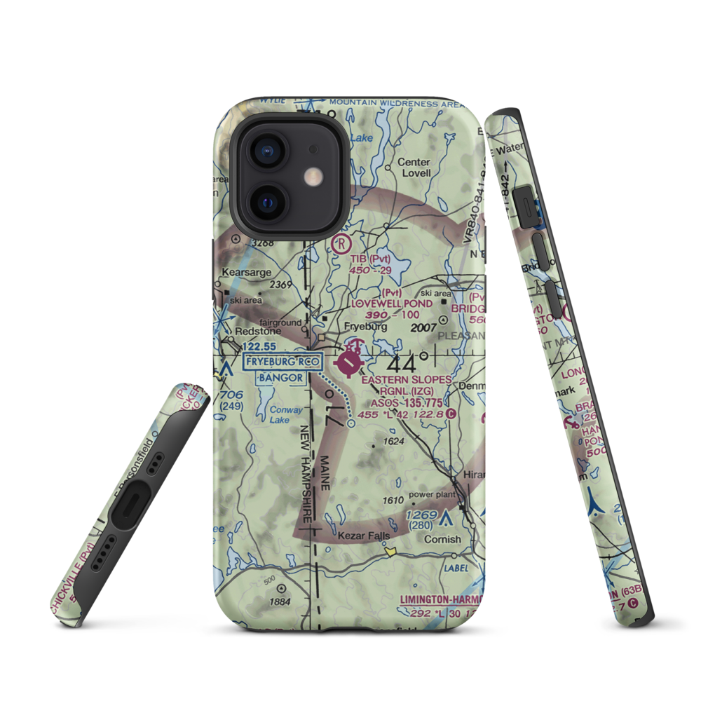 Eastern Slopes Regional Airport (IZG) VFR Sectional  Tough iPhone Case iPhone 12 model shown