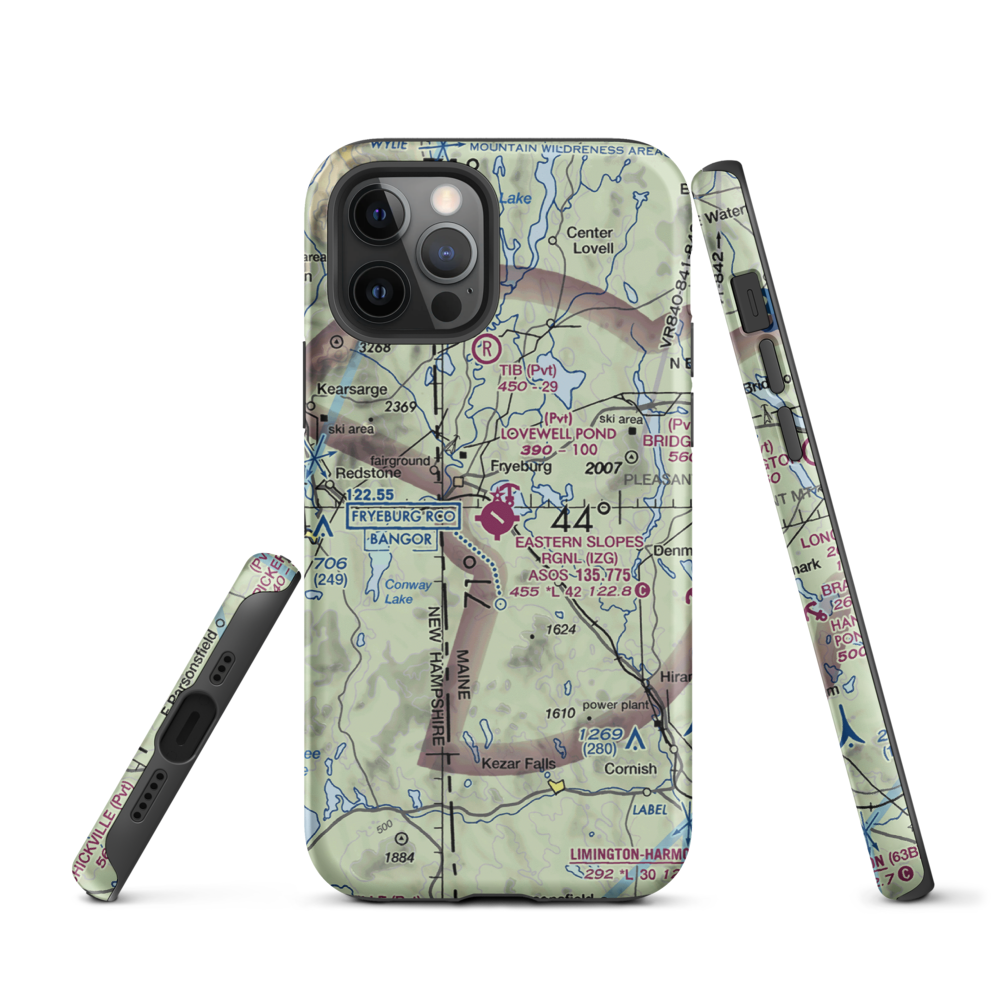 Eastern Slopes Regional Airport (IZG) VFR Sectional  Tough iPhone Case iPhone 12 Pro model shown